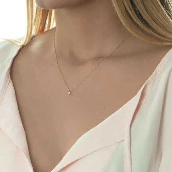 Leaf Jewelry Halskette Cabochon, Mondstein, 14 K Roségold Große Rabatte