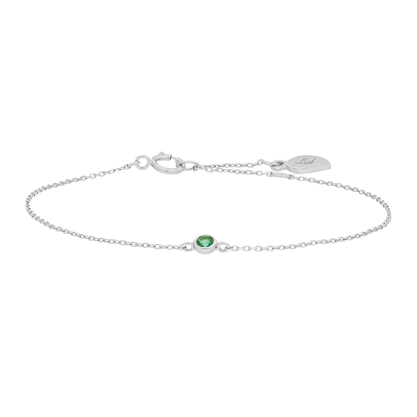 Leaf Jewelry Armkette Smaragd, 14K Weißgold Saisonale Angebote