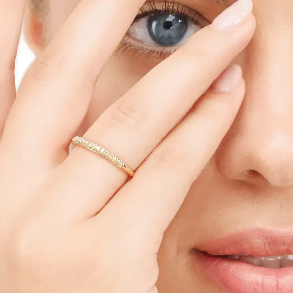 Leaf Jewelry Ring DAZZLE mit Diamanten, 14K Gelbgold Tägliche Deals