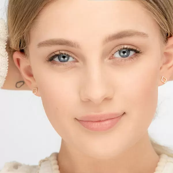 Leaf Jewelry Ohrstecker Clover mit Diamanten, 18 K Gelbgold JETZT KAUFEN