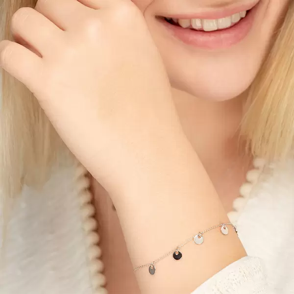 Leaf Jewelry Armkette Platelet, 14 K Weissgold Bis zu 65% Rabatt