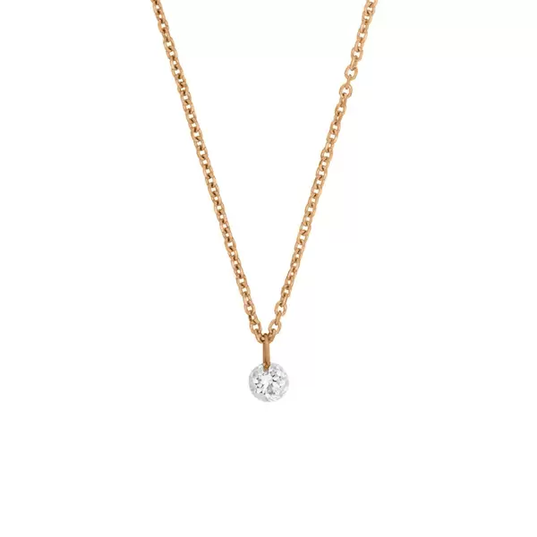 Leaf Jewelry Halskette Pure Diamant, 18 K Rosegold Vierteljährliche Förderung
