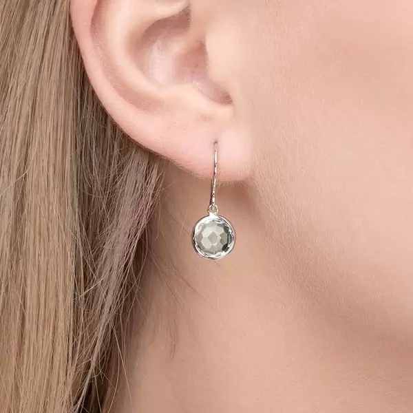 Leaf Jewelry Ohrringe Grüner Amethyst, 14 K Weißgold Bis zu 55% Rabatt