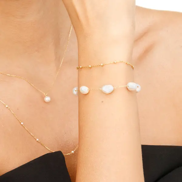 Leaf Jewelry Armkette Beads, 14K Rosegold Hotsell