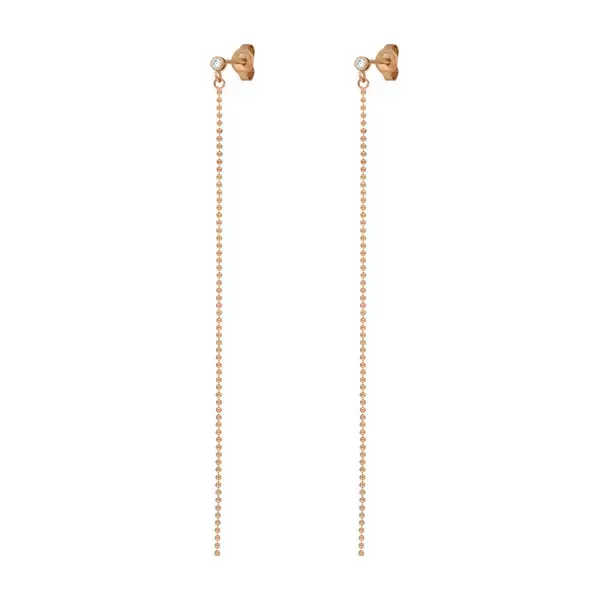 Leaf Jewelry Ohrringe Ball Chain, 14 K Rosegold Flash Sale