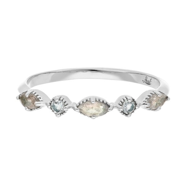 Leaf Jewelry Silber Ring, Oval Gems, Labradorit Bestseller