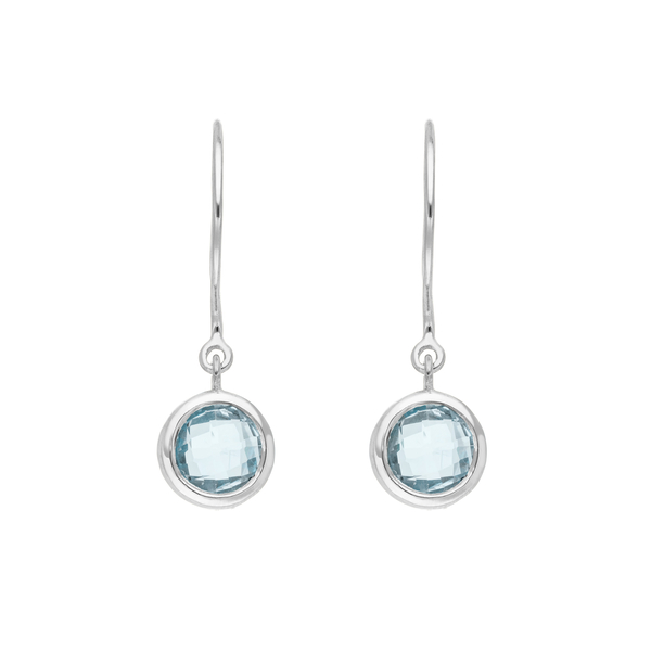 Leaf Jewelry Ohrhänger Solitär, Blauer Topaz, 925 Sterlingsilber JETZT KAUFEN