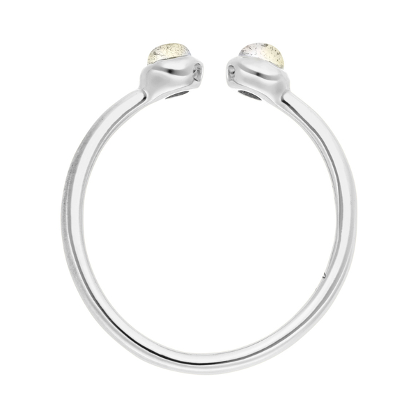 Leaf Jewelry Silber Open Ring, Labradorit Bis zu 60% Rabatt