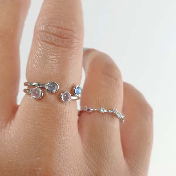 Leaf Jewelry Silber Open Ring, Labradorit Bis zu 60% Rabatt