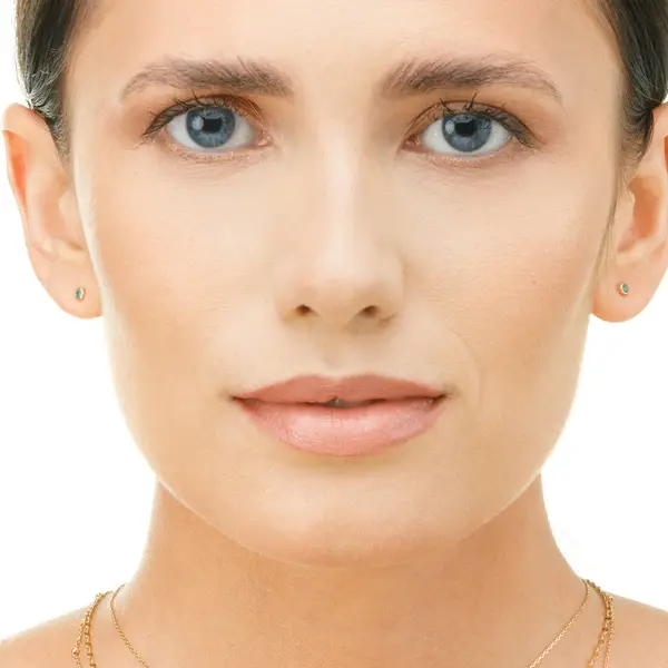 Leaf Jewelry Ohrstecker Smaragd, 14K Rosegold Discount Store für neue Produkte