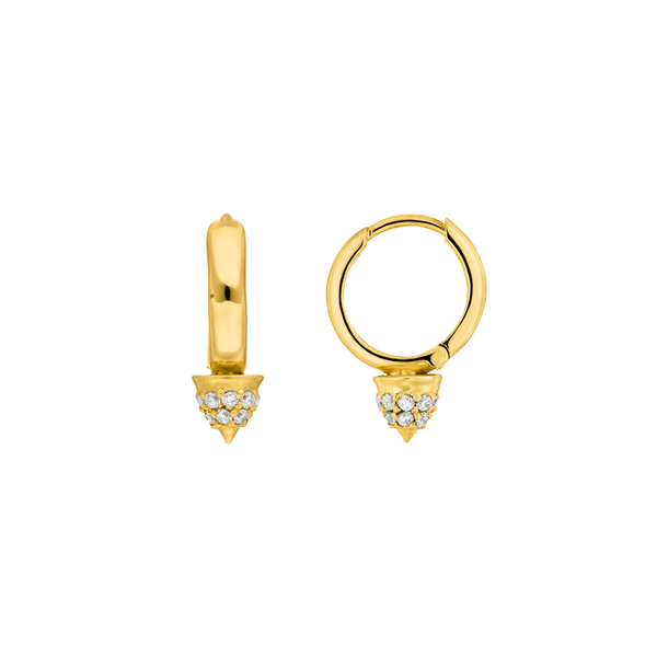Leaf Jewelry Mini Creole Single Stud, 18 K Gelbgold vergoldet Black Friday Preise
