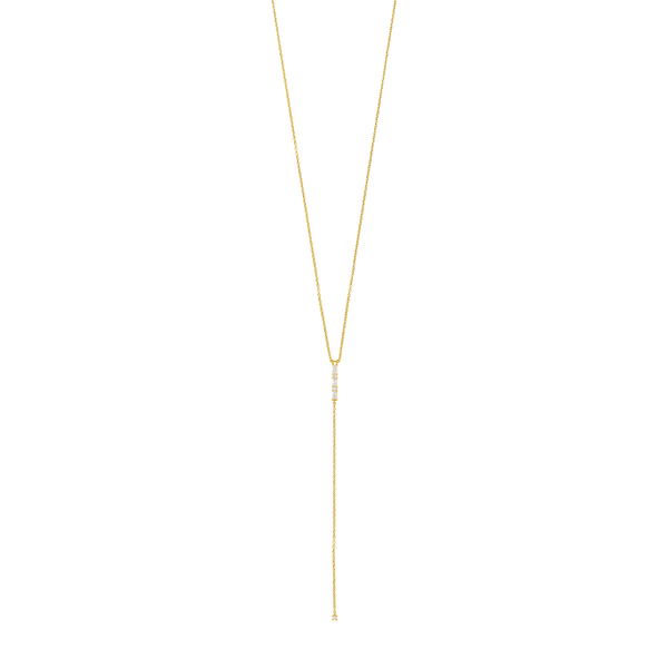 Leaf Jewelry Y-Halskette ICE CUBE, 18 K Gelbgold vergoldet Online Shopping