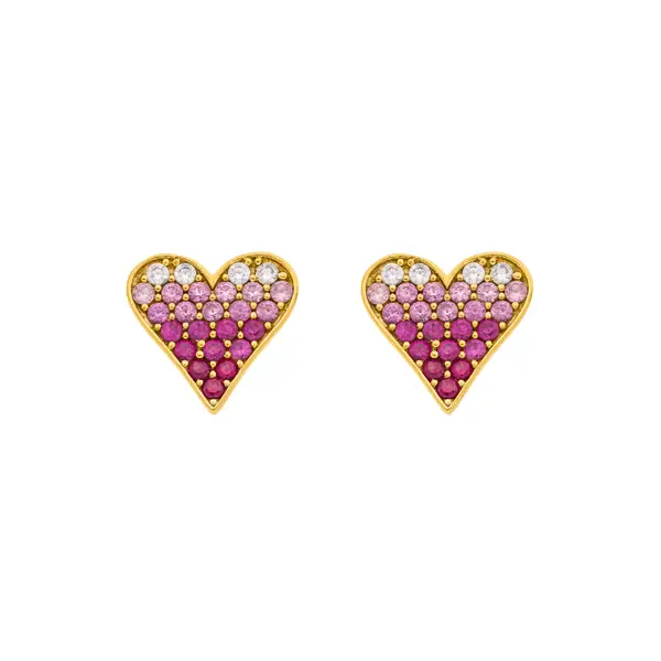 Leaf Jewelry Ohrstecker Pink Valentine, 18 K Gelbgold vergoldet Preisnachlass