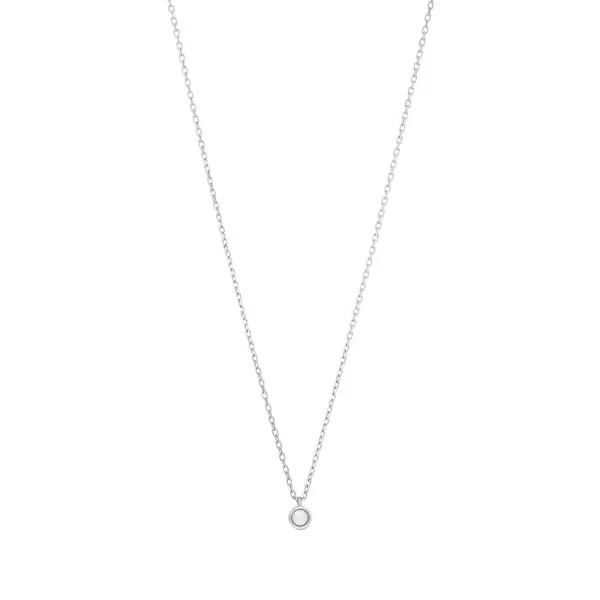 Leaf Jewelry Halskette Pure mit Perle, 925 Sterlingsilber, rhodiniert Saisonale Angebote
