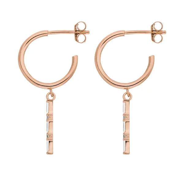 Leaf Jewelry Creole ICE CUBE, 18 K Rosegold vergoldet Kauf eins, bekomm eins gratis