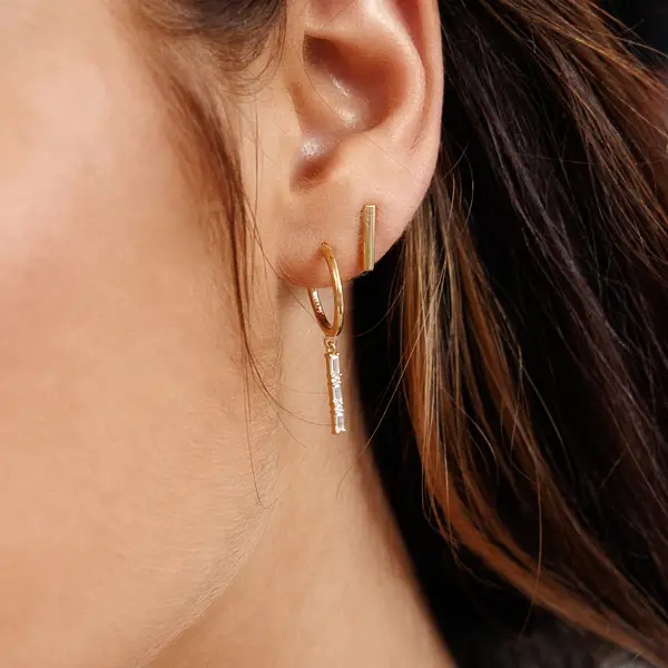 Leaf Jewelry Creole ICE CUBE, 18 K Rosegold vergoldet Kauf eins, bekomm eins gratis