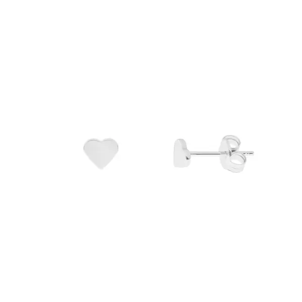 Leaf Jewelry Ohrstecker MINI, Herz, 925 Sterlingsilber VIP-Rabatte