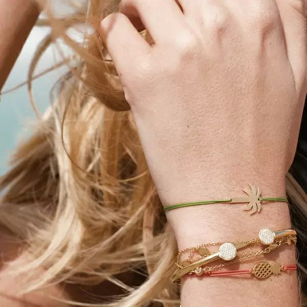 Leaf Jewelry Glücksbändchen Palme, Rosegold vergoldet Wochenangebot