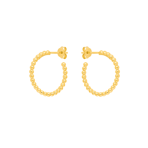 Leaf Jewelry Creole Kugelring, 20mm, 18 K Gelbgold vergoldet Bis zu 55% Rabatt