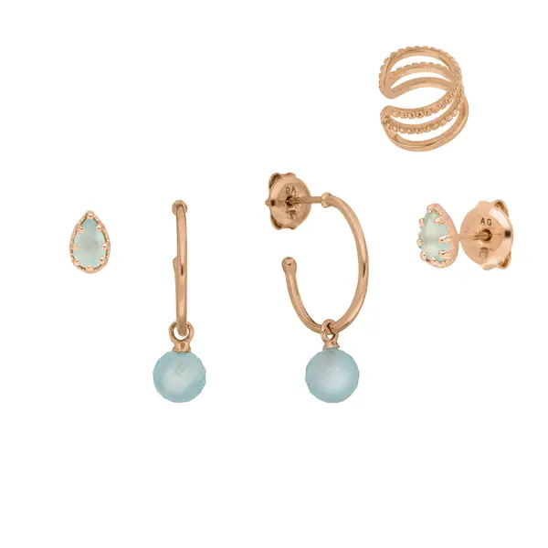 Leaf Jewelry Silber Earring Mix "Ocean Dream", Rosegold