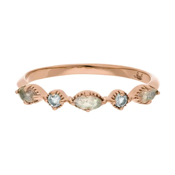 Leaf Jewelry Silber Ring, Oval Gems, Rosegold Outlet