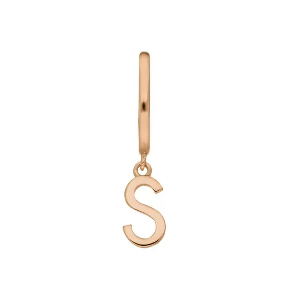 Leaf Jewelry Buchstaben Creole, 18 K Rosegold vergoldet, B im Angebot