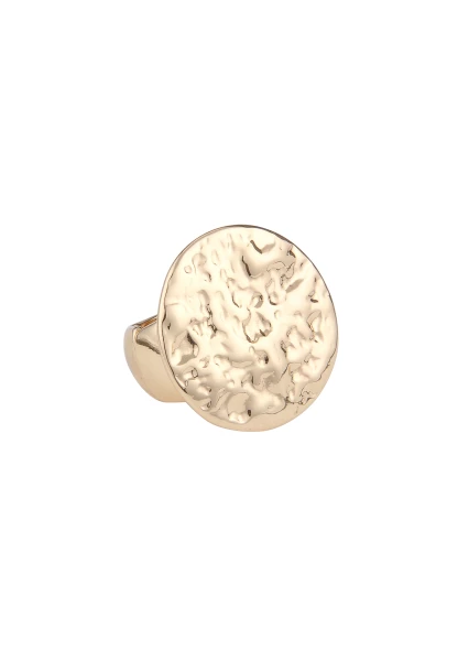Leslii Ring mit Hämmerung in Gold
