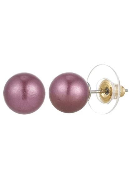 Leslii Ohrringe rotePerlen-Ohrringe Ohrstecker Modeschmuck Rot