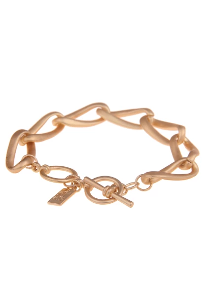 Leslii Armband Statement Glieder Matt Gold Günstiger Verkauf