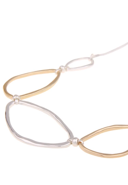 Leslii Kurze Halskette Bicolor Collier Silber Gold Fabrikpreis