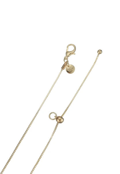 Leslii Lange Kette Oval Glasstein Gold Sonderangebot