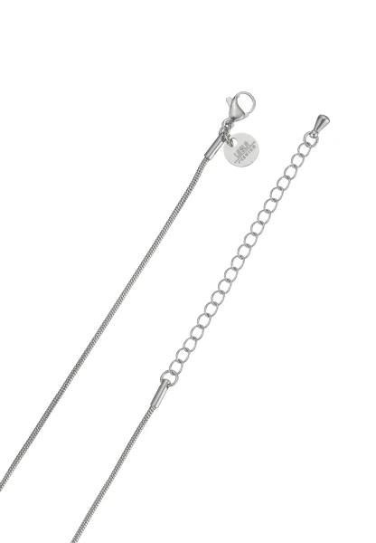 Leslii Lange Kette Blatt Edelstahl Silber Saisonschlussverkauf
