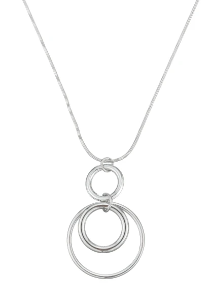 Leslii Lange Kette Ringe Edelstahl Silber Weihnachtsangebot