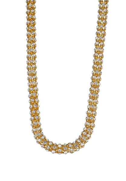 Leslii Kurze Halskette Glitzer Kristall in Gold Valentinstagsangebot