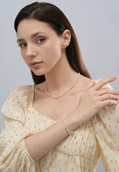 Leslii kurze Halskette Stainless Pearls in Weiß Zeitlich begrenztes Angebot