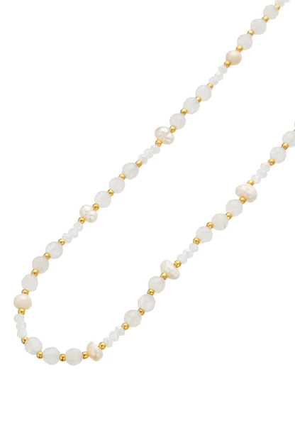 Leslii kurze Halskette Stainless Pearls in Weiß Zeitlich begrenztes Angebot