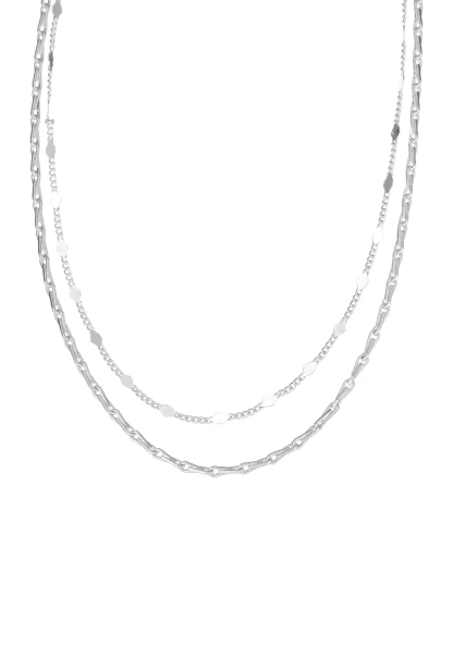 Leslii kurze Layering-Kette Recycled versilbert Bestseller