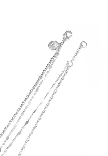 Leslii kurze Layering-Kette Recycled versilbert Bestseller