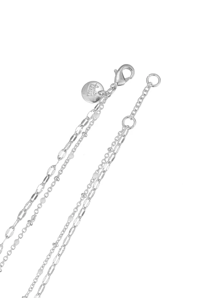 Leslii kurze Layering-Kette Recycled versilbert Räumungsverkauf
