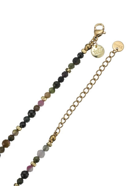 Leslii Kurze Halskette Kristall Herz-Kette 14k Gold Multi Tägliche Deals