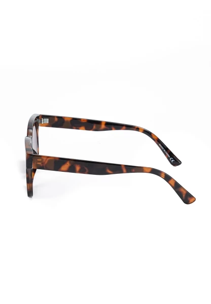 Leslii Sonnenbrille Damen Horn-Look braune Designerbrille Sunglasses Kunststoff Braun VIP-Rabatte