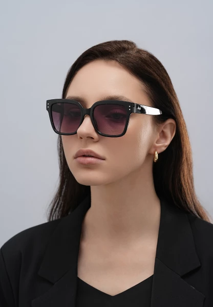 Leslii Sonnenbrille Big Retro Damen Sunglasses Designerbrille in Schwarz Wochenangebot
