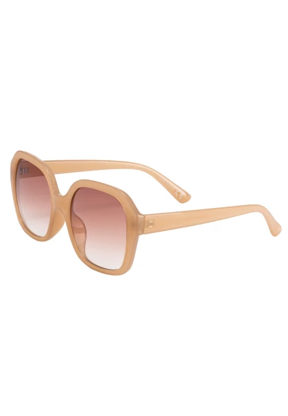 Leslii Sonnenbrille Retro Look Damen Sunglasses Designerbrille in Beige Letzte 2 Tage
