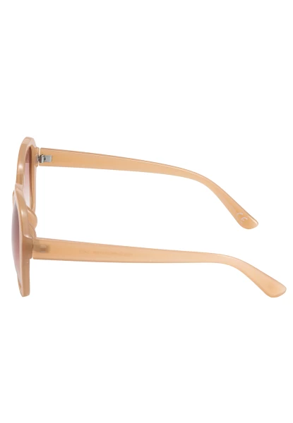 Leslii Sonnenbrille Retro Look Damen Sunglasses Designerbrille in Beige Letzte 2 Tage