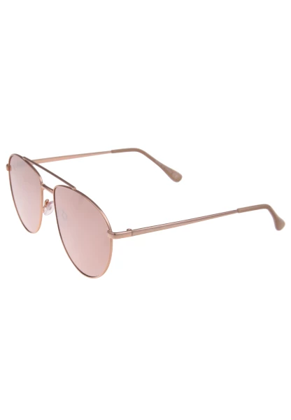 Leslii Sonnenbrille Damen Piloten-Brille Doppelsteg Designerbrille Sunglasses Metall Roségold Zeitbegrenzte Promotion
