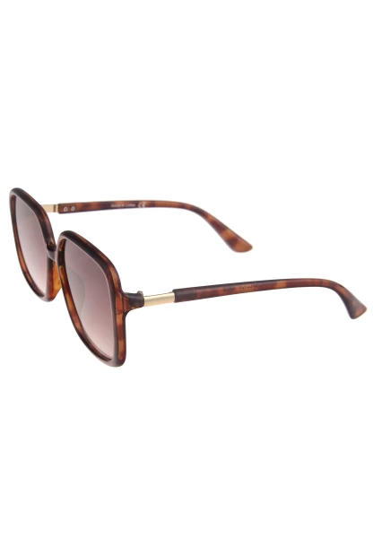 Leslii Sonnenbrille Damen Square Horn-Optik braune Designerbrille Sunglasses Kunststoff Braun Bis zu 60% Rabatt