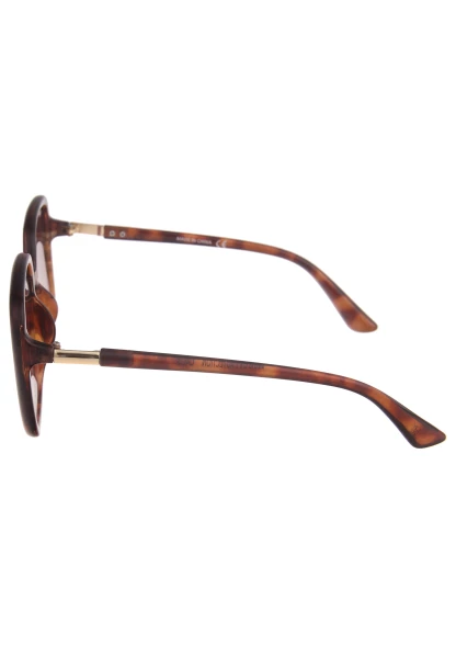 Leslii Sonnenbrille Damen Square Horn-Optik braune Designerbrille Sunglasses Kunststoff Braun Bis zu 60% Rabatt