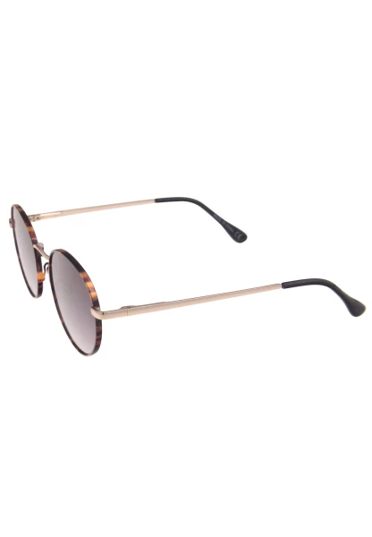 Leslii Sonnenbrille Damen schwarze Boho-Brille Muster Designerbrille Sunglasses Metall Gold Schwarz Nur für heute