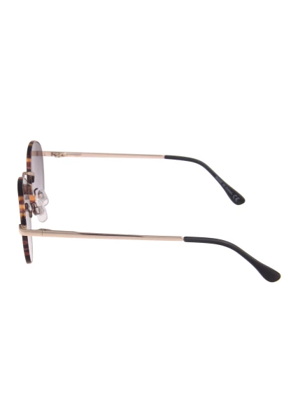Leslii Sonnenbrille Damen schwarze Boho-Brille Muster Designerbrille Sunglasses Metall Gold Schwarz Nur für heute