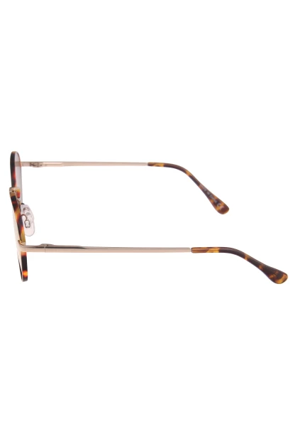Leslii Sonnenbrille Damen braune Boho-Brille Muster Designerbrille Sunglasses Metall Gold Braun Sonderangebot der Fabrik